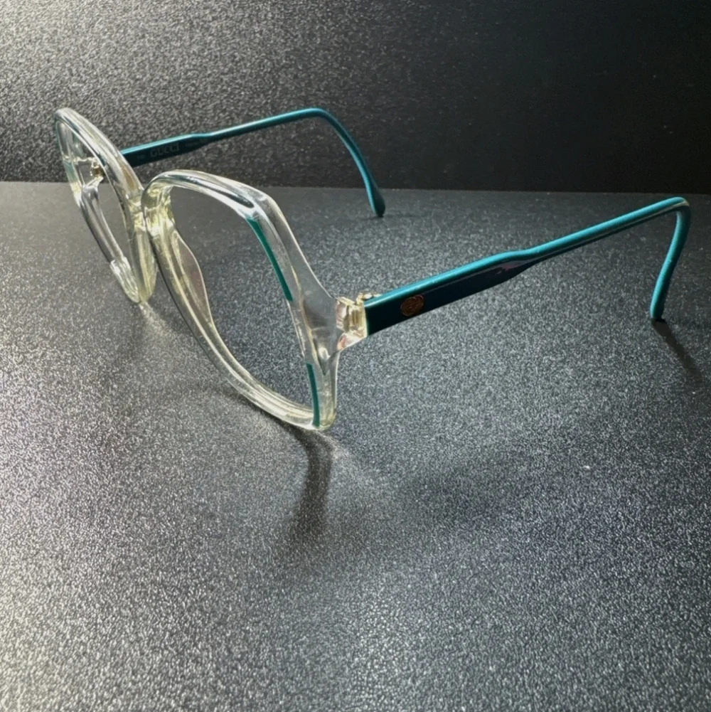 Gucci Italy GG2102 135 65L Clear/Turquoise Eyeglasses